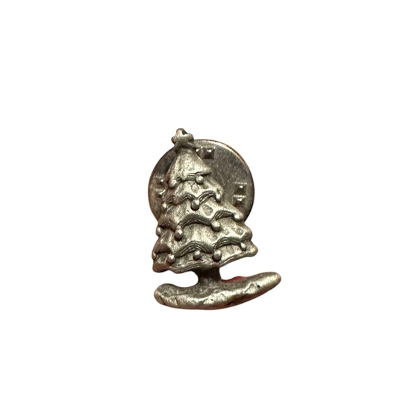 Vintage Metal Christmas Tree Brooch Pins Holiday Set - Picture 6 of 8